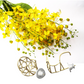 Semi-precious metal earrings